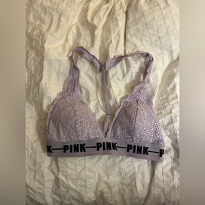 Pink Victoria’s Secret Women’s XS Girly Fairycore Purple & Black Lace Bralette